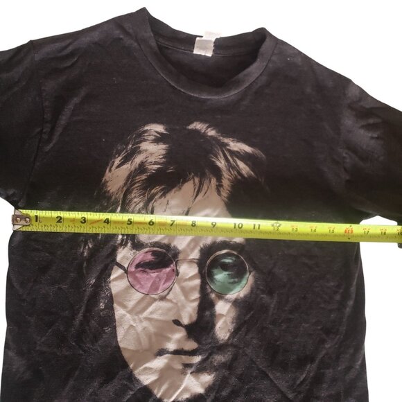 John Lennon Imagine Mens Black Short Sleeve T‎ Shirt Music Band The Beatles - Picture 7 of 7